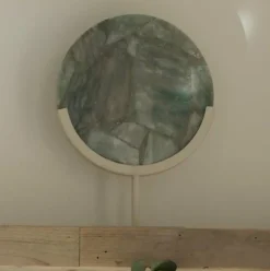 Light en Living Ornament op voet 35x12x50 cm GOUYA groen agaat+crème New