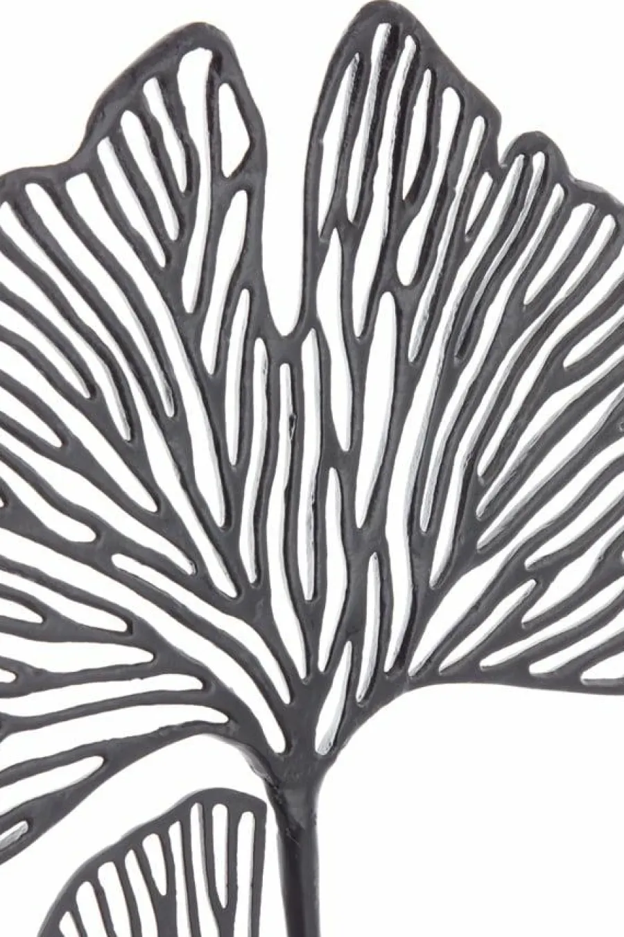 Light en Living Ornament op voet 36x10x48 cm LEAF mat zwart New