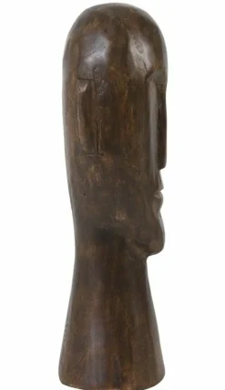 Light en Living Ornament 12x11x38 cm HEAD hout bruin New