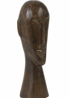 Light en Living Ornament 12x11x38 cm HEAD hout bruin New