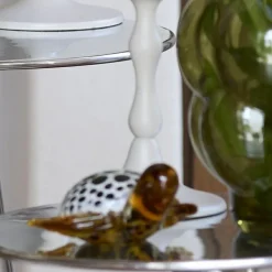 Light en Living Ornament 15,5x14,5x7 cm TURTLE glas amber+wit-zwart Discount