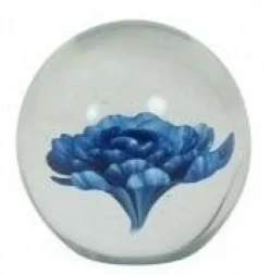 Light en Living Ornament Ø8,5x8,5 cm FLOWER glas blauw Outlet