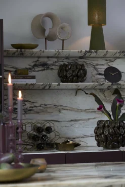 Light en Living Ornament op voet 20x10x30 cm TUZLA taupe+donker brons New