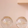 Light en Living Ornament Ø8x8 cm FLOWER glas lichtroze+groen Clearance