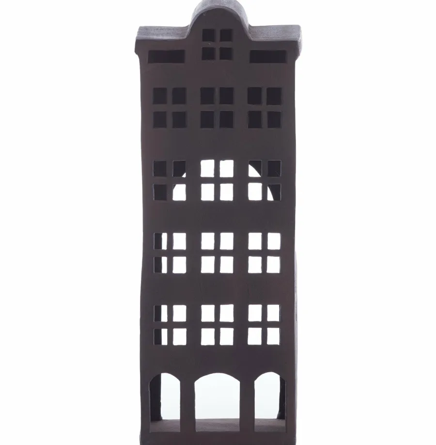 Light en Living Ornament 12x16x39.5 cm BANTRY bruin Clearance