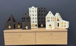Light en Living Ornament 12x16x39.5 cm BANTRY bruin Clearance