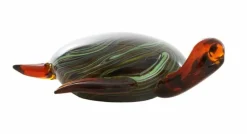 Light en Living Ornament 19x16x7 cm TURTLE glas amber+groen Online