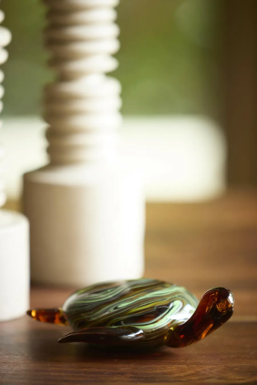 Light en Living Ornament 19x16x7 cm TURTLE glas amber+groen Online