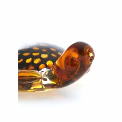 Light en Living Ornament 15,5x14,5x7 cm TURTLE glas amber+amber-zwart