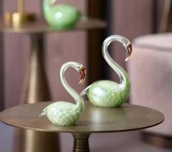 Light en Living Ornament 12x7x17 cm SWAN glas groen Clearance