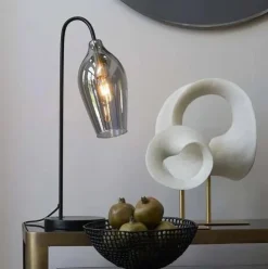 Light en Living Ornament op voet 34x18x43 cm VODICE crème+antiek brons Outlet
