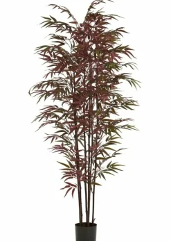 Light en Living Ornament in pot 70x60x180 cm BAMBOO naturel+groen/rood Outlet