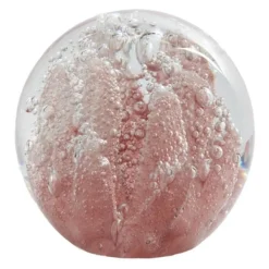 Light en Living Ornament Ø10x10 cm CORAL glas licht roze New