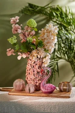 Light en Living Ornament Ø10x10 cm CORAL glas licht roze New