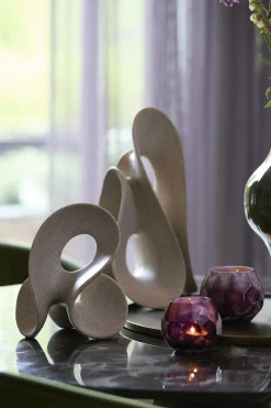 Light en Living Ornament op voet 20,5x19x39 cm ZAZINA taupe Clearance
