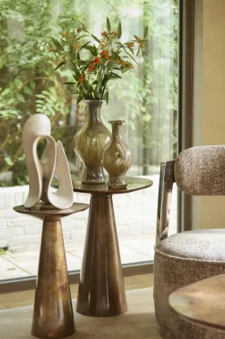 Light en Living Ornament op voet 20,5x19x39 cm ZAZINA taupe Clearance