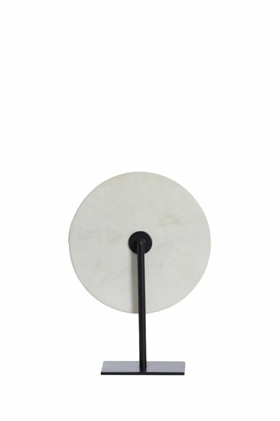 Light en Living Ornament op voet 25x10x35 cm YFKE marmer wit+mat zwart Discount