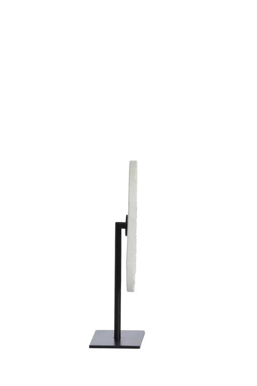 Light en Living Ornament op voet 25x10x35 cm YFKE marmer wit+mat zwart Discount