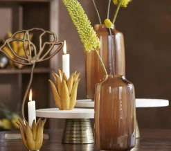Light en Living Ornament op voet 28x8,5x45 cm PAPAVERU antique brons Hot