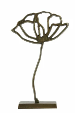 Light en Living Ornament op voet 28x8,5x45 cm PAPAVERU antique brons Hot