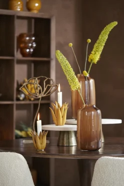 Light en Living Ornament op voet 28x8,5x45 cm PAPAVERU antique brons Hot