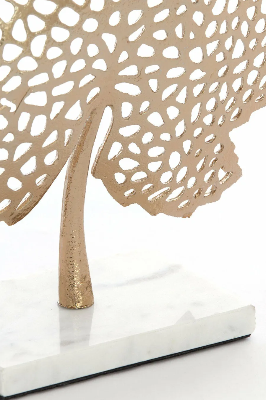 Light en Living Ornament op voet 28x8x35 cm LEAF goud+marmer wit Best