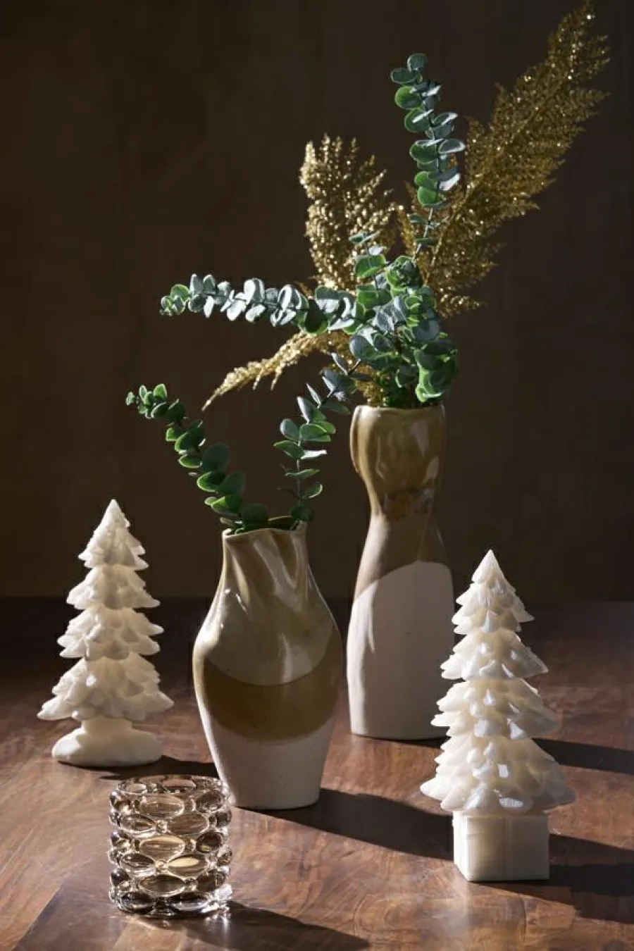 Light en Living Ornament CHRISTMAS TREE Ø13x25 cm Beige – Light & Living New