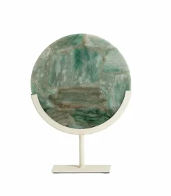Light en Living Ornament op voet 25x10x35 cm GOUYA groen agaat+crème Sale