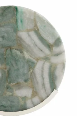 Light en Living Ornament op voet 25x10x35 cm GOUYA groen agaat+crème Sale
