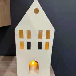 Light en Living Ornament 14x9x30 cm CROMANE crème Sale