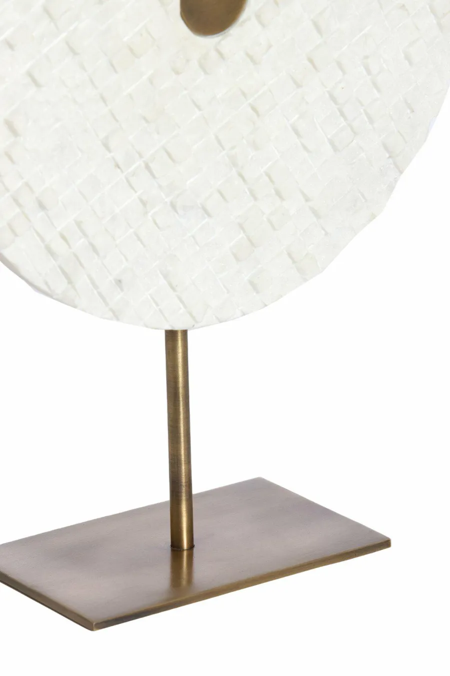 Light en Living Ornament op voet 35x12x50 cm YVO marmer wit+antiek brons Outlet