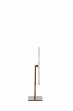 Light en Living Ornament op voet 35x12x50 cm YVO marmer wit+antiek brons Outlet
