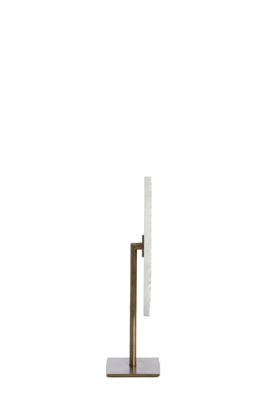 Light en Living Ornament op voet 35x12x50 cm YVO marmer wit+antiek brons Outlet