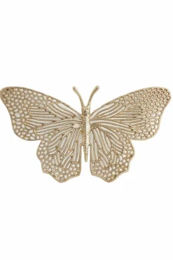 Light en Living Ornament BUTTERFLY set van 3 glanzend goud Clearance