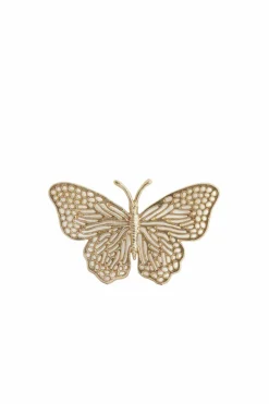 Light en Living Ornament BUTTERFLY set van 3 glanzend goud Clearance
