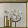 Light en Living Ornament op voet 35x12x50 cm GOUYA wit agaat+antiek brons Hot