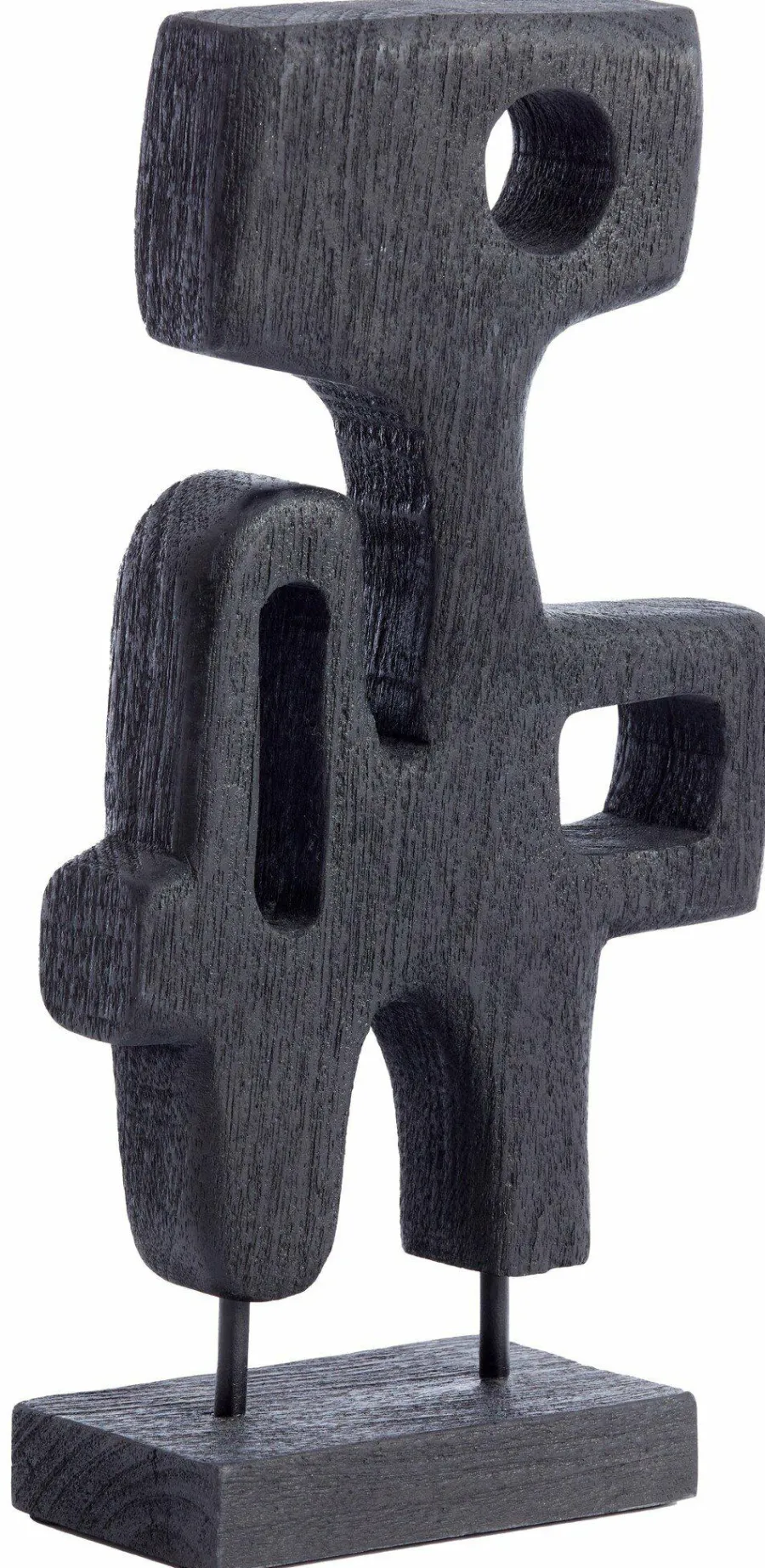 Light en Living Ornament op voet 20x9,5x38,5 cm SALA hout mat zwart New