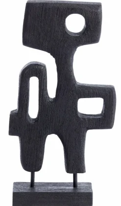 Light en Living Ornament op voet 20x9,5x38,5 cm SALA hout mat zwart New