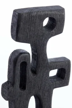 Light en Living Ornament op voet 20x9,5x38,5 cm SALA hout mat zwart New