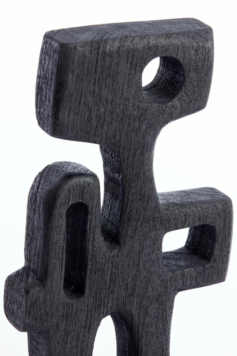 Light en Living Ornament op voet 20x9,5x38,5 cm SALA hout mat zwart New