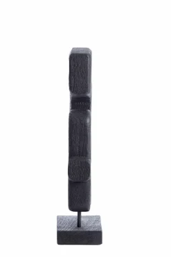 Light en Living Ornament op voet 20x9,5x38,5 cm SALA hout mat zwart New