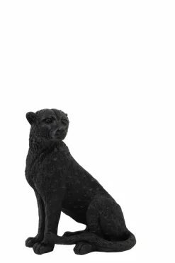 Light en Living Ornament CHEETAH velvet Bruin of zwart in 3 maten Hot