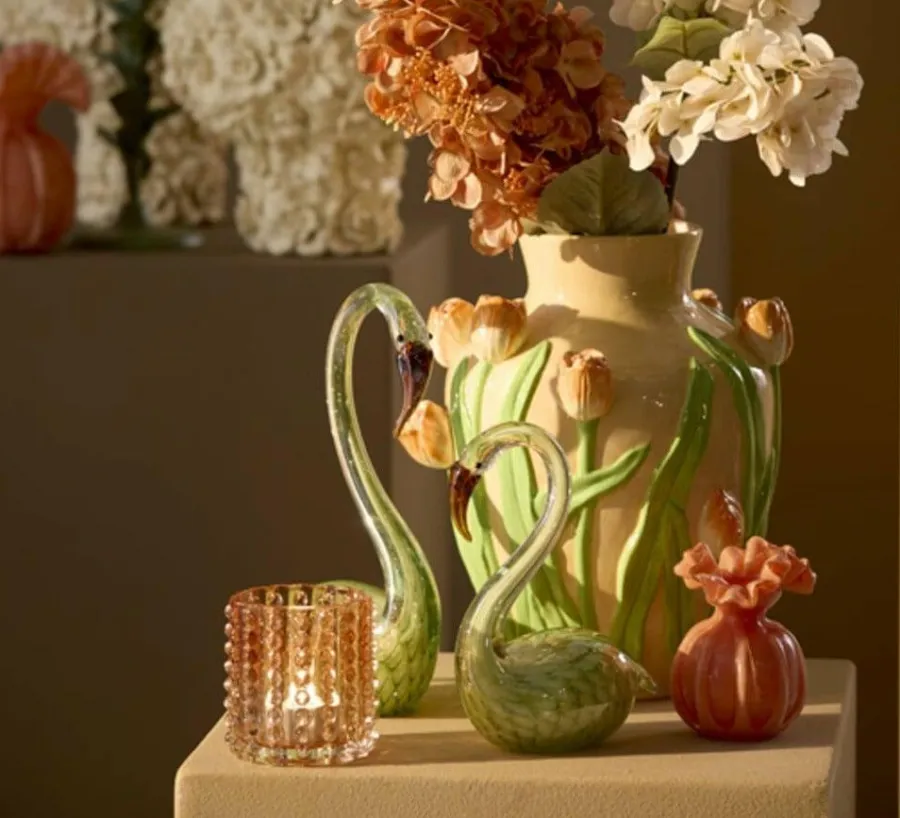 Light en Living Ornament 13x8x20 cm SWAN glas groen Discount