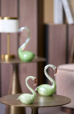 Light en Living Ornament 13x8x20 cm SWAN glas groen Discount