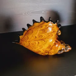 Light en Living Ornament 28x12x16 cm SHELL glas bruin-brons+wit Hot