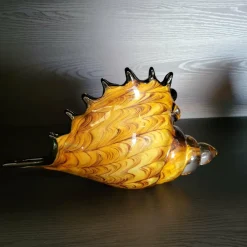 Light en Living Ornament 28x12x16 cm SHELL glas bruin-brons+wit Hot