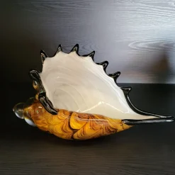 Light en Living Ornament 28x12x16 cm SHELL glas bruin-brons+wit Hot