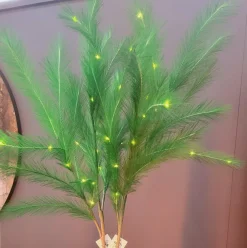 Light en Living Ornament LED 110 cm FEATHER donker groen Discount