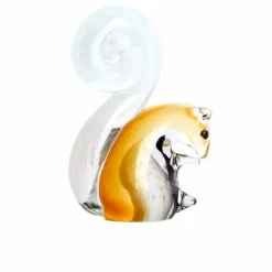 Light en Living Ornament 9,5x4,5x13 cm Eekhoorn glas zwart+creme Sale