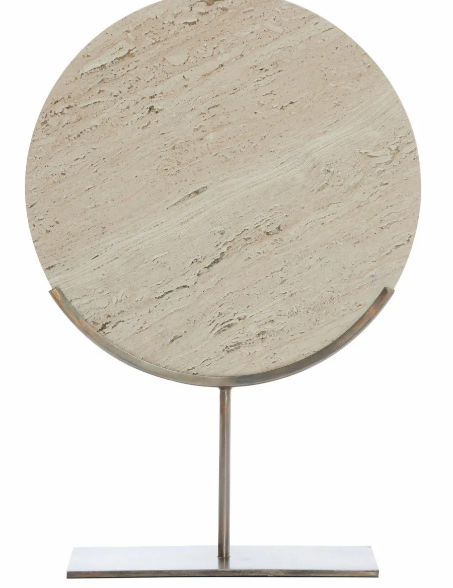 Light en Living Ornament op voet 35x10x51,5 cm MORENO zand travertin